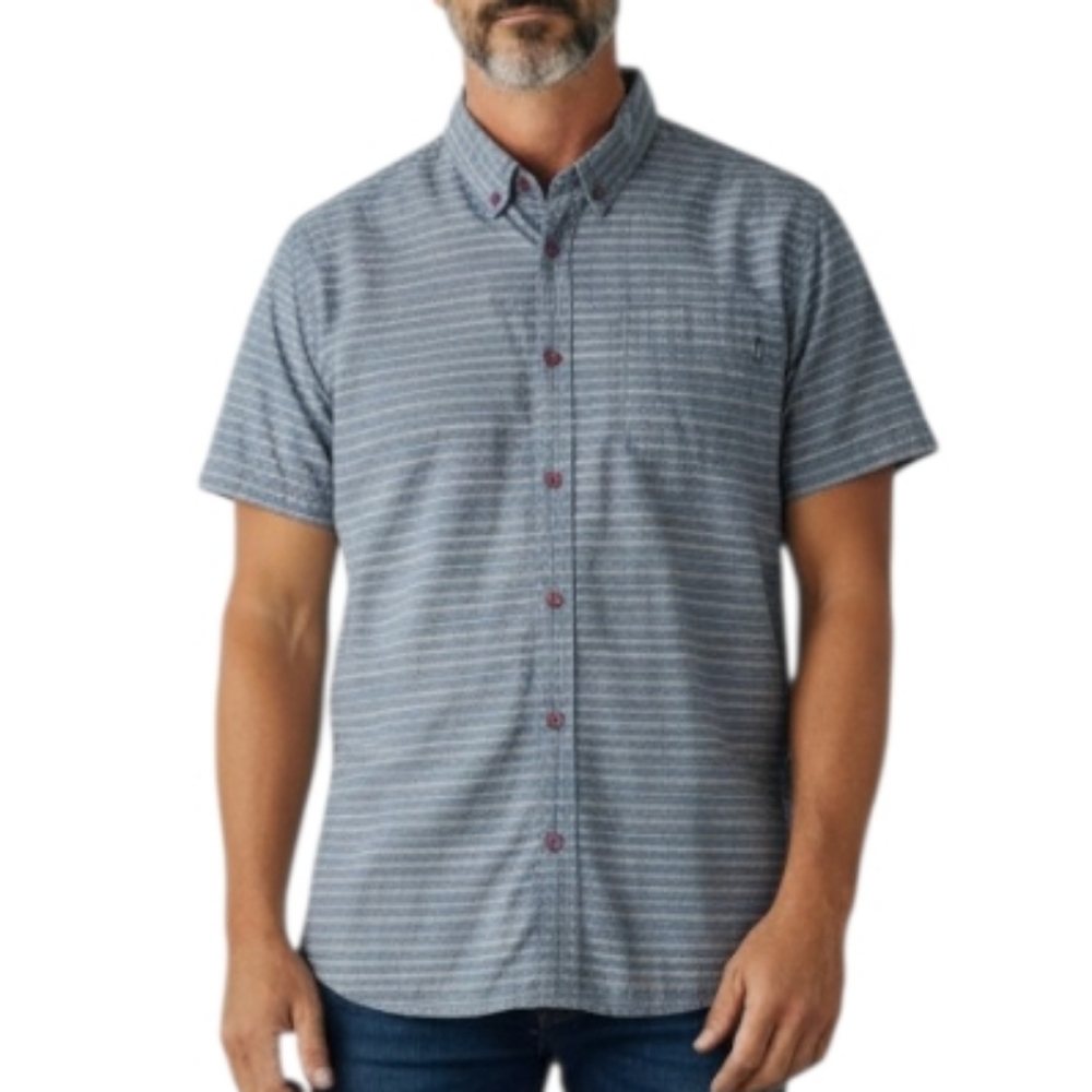 O'Neill Blue and Gray Patterned Shirt